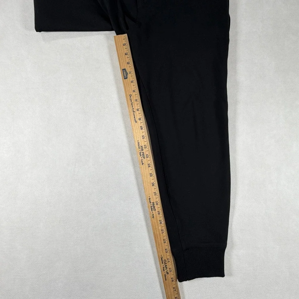 Paige Mens Black Jogger Pants Size 34 Rayon Blend Stretch Ribbed Cuff Trousers